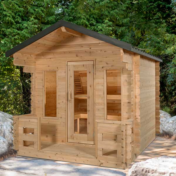 CT Georgian Cabin Sauna with Porch - Leisure Craft CTC88PW